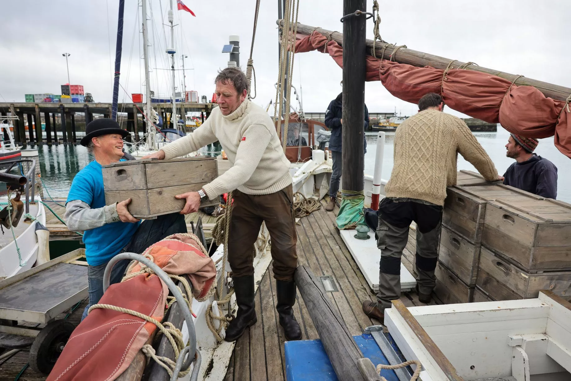 Historic Cornish Lugger, the 143-year-old 'Barnabas', sets off from Newlyn on Friday, April 19, on a 1,000 mile ‘living heritage’ educational voyage to get new masts in Scotland.